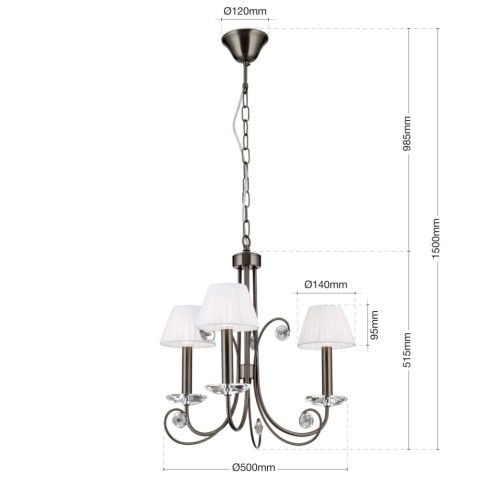 Orion Csillár OR 1842-3 dark-nickel ARIANE 276868