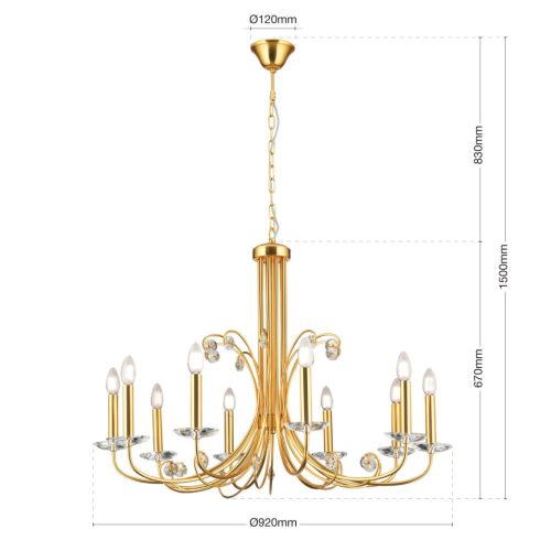 Orion Csillár OR 1842-10 gold-matt ARIANE 276899