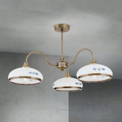 Orion Mennyezeti lámpa OR1723-3 Patina-418 opal-blau-Patina GABI 282210