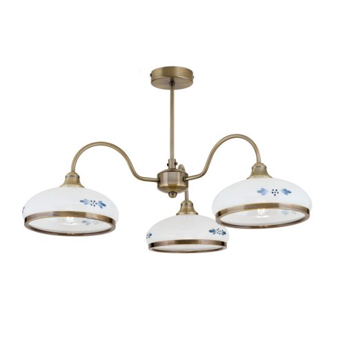 Orion Mennyezeti lámpa OR1723-3 Patina-418 opal-blau-Patina GABI 282210