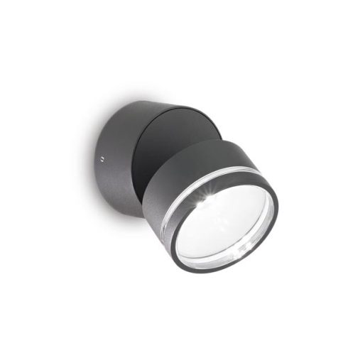 Ideal Lux Kültéri fali lámpa OMEGA AP ROUND ANTRACITE 3000K 285450
