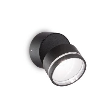   Ideal Lux Kültéri fali lámpa OMEGA AP ROUND NERO 4000K 285504