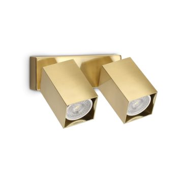 Ideal Lux Fali lámpa DYNAMITE AP2 SQUARE OTTONE 371245