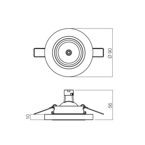 Redo SML Beépíthető spot lámpa 70220 CR 18