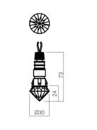 Redo SML Beépíthető spot lámpa 70302 CR31 LED 1X1W Cristal