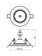 Redo SML Beépíthető spot lámpa 70307 MT112 1X50W WH