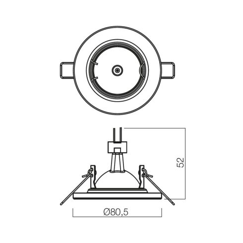 Redo SML Beépíthető spot lámpa 70307 MT112 1X50W WH