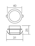 Redo SML Beépíthető spot lámpa 70312 MT141 LED