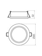 Redo SML Beépíthető spot lámpa 70352 MT138 LED