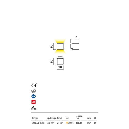 Redo OUT Kültéri fali lámpa 9067 Beta
