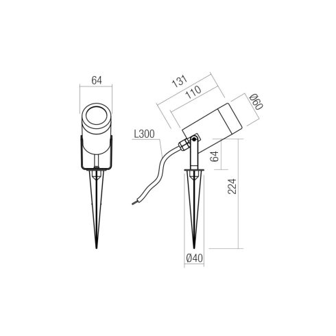 Redo Kültéri leszúrható lámpa 90683 TIP