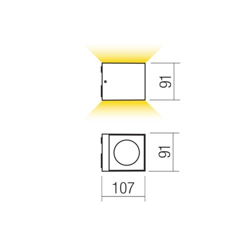 Redo Kültéri fali lámpa 90798 TEKO