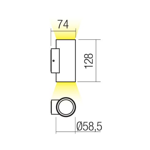 Redo Kültéri fali lámpa 90809 RAM