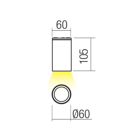 Redo Kültéri mennyezeti lámpa 90811 RAM