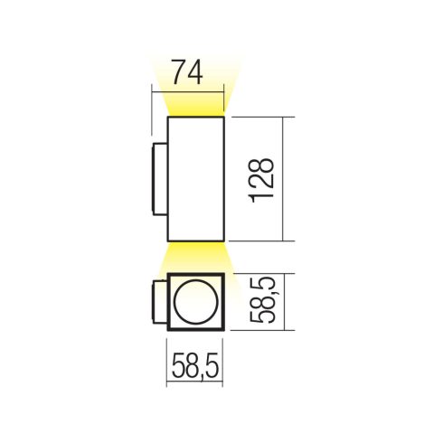 Redo Kültéri fali lámpa 90817 QUAD