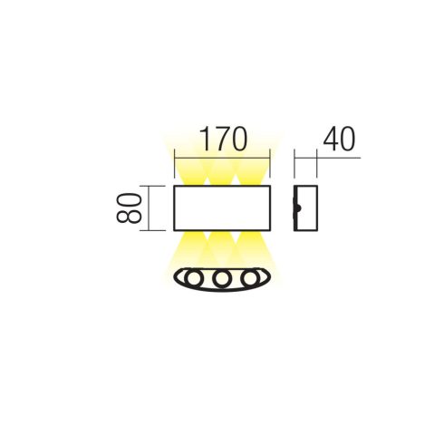 Redo Kültéri fali lámpa 90822 FABO