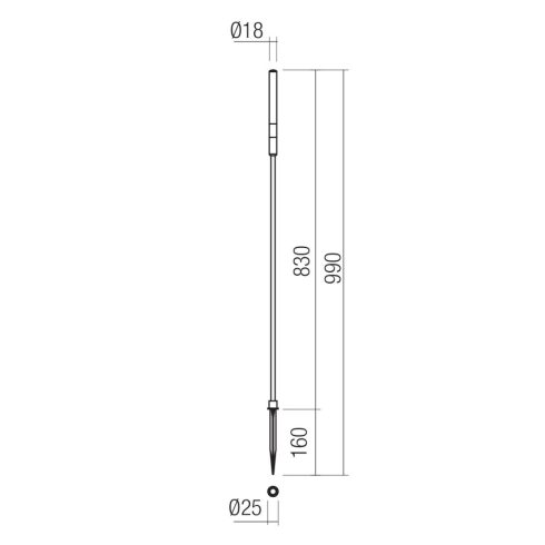 Redo Kültéri leszúrható lámpa 90861 TORCH