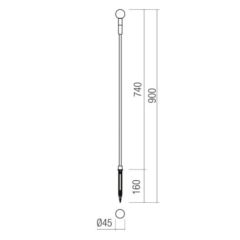 Redo Kültéri leszúrható lámpa 90890 TORCH