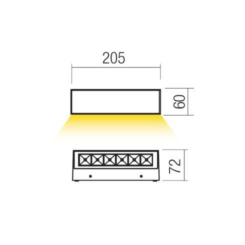 Redo Kültéri fali lámpa 90917 AROOS