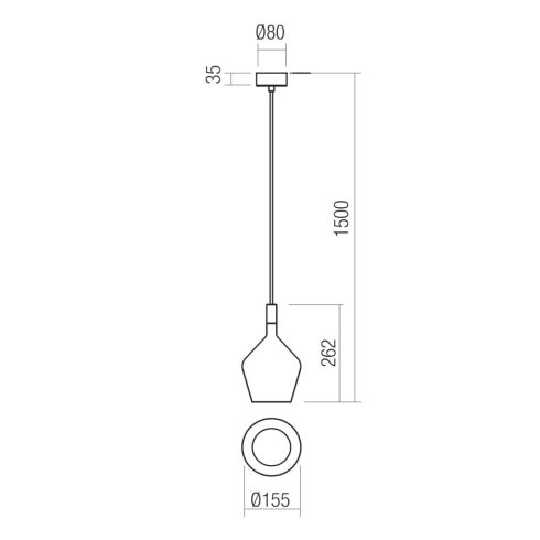 Redo Kültéri függeszték 90975 POTTER
