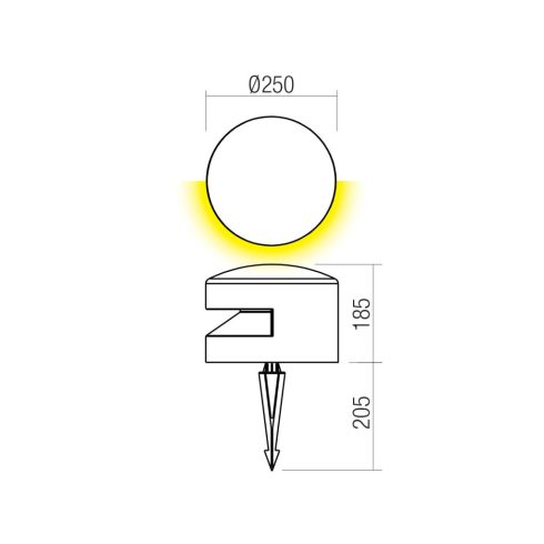 Redo Kültéri leszúrható lámpa 91117 CLIFF