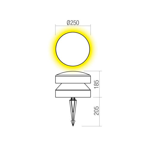 Redo Kültéri leszúrható lámpa 91119 CLIFF