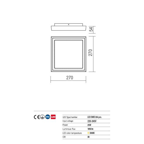 Redo OUT Kültéri mennyezeti lámpa 9186 BEZEL