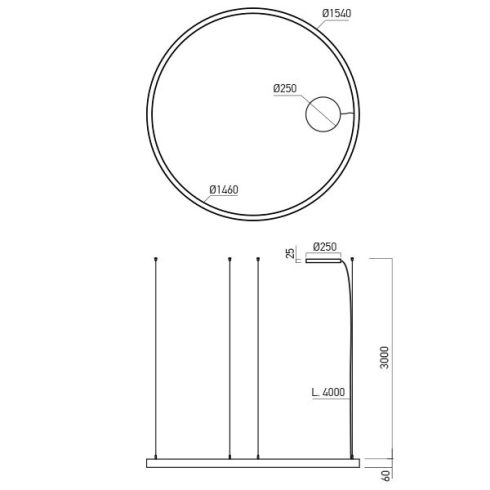 Arelux Függeszték AM04WW SWH XAMBIT