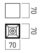 Arelux  Mennyezeti lámpa CRQ01NW MBK XCORE SQUARE