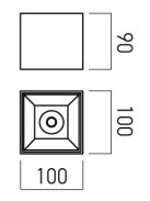 Arelux  Mennyezeti lámpa CRQ02NW MBK XCORE SQUARE