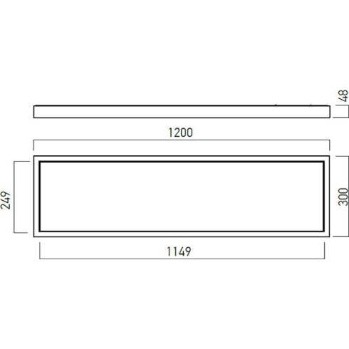 Arelux LED panel CSQ30120NW MWH XCASE