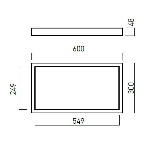 Arelux LED panel CSQ3060WW MWH XCASE