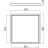 Arelux LED panel CSQ6060WW MWH XCASE