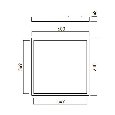 Arelux LED panel CSQ6060WW MWH XCASE