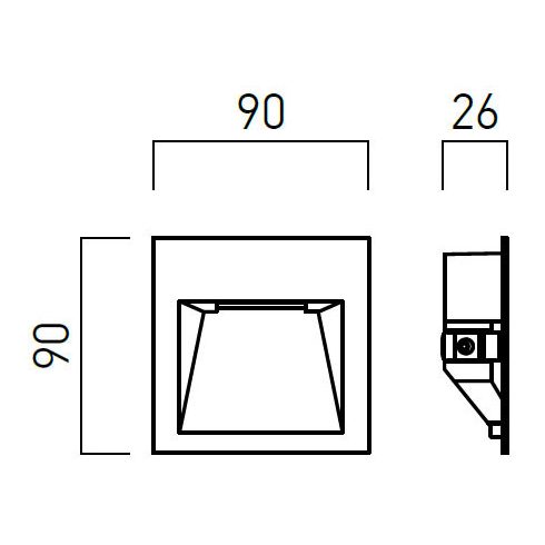 Arelux Lépcsővilágítás GS01WWIP20 BK XGHOST