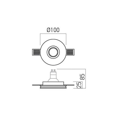Arelux Beépíthető spot lámpa GSS01 XGESS