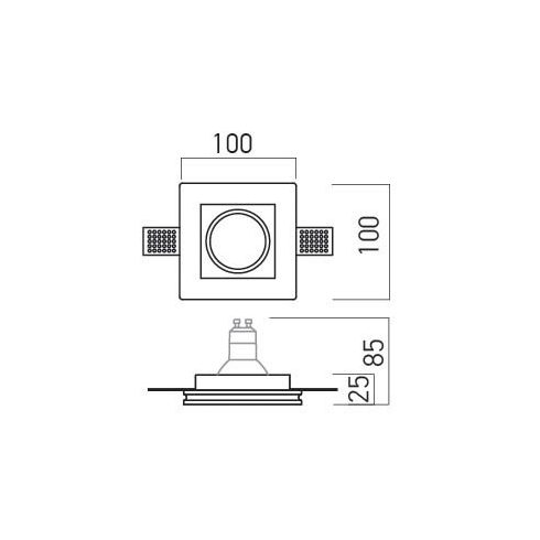 Arelux Beépíthető spot lámpa GSS02 XGESS