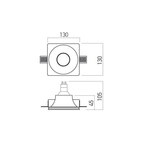 Arelux Beépíthető spot lámpa GSS04 XGESS