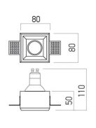 Arelux Beépíthető spot lámpa GSS11SQ XGESS