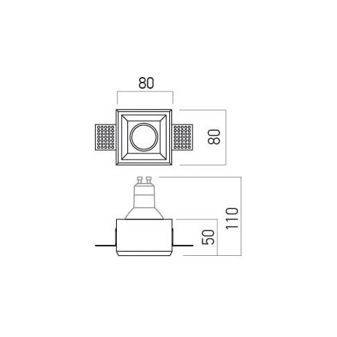 Arelux Beépíthető spot lámpa GSS11SQ XGESS