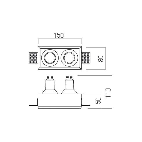 Arelux Beépíthető spot lámpa GSS12RD XGESS