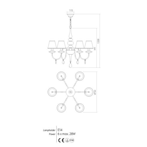 Incanti Csillár IEL C6 22 06 ELIZEE