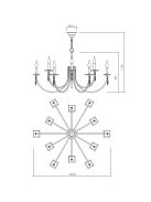 Incanti Csillár IES C12 23 50 ELISIR