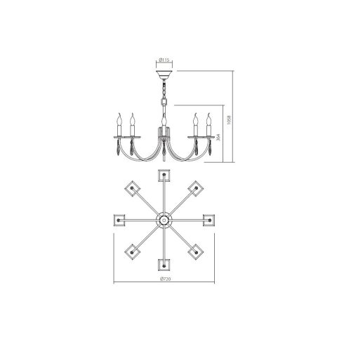 Incanti Csillár IES C8 23 50 ELISIR