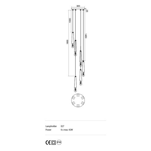 Incanti Mennyezeti lámpa IGL PR6 06 12 GALEA