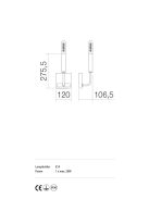 Incanti Fali lámpa IKN W1 06 12 KONIG