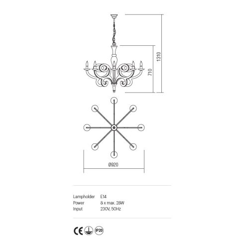 Incanti Csillár IMD C8 05 MEDEA