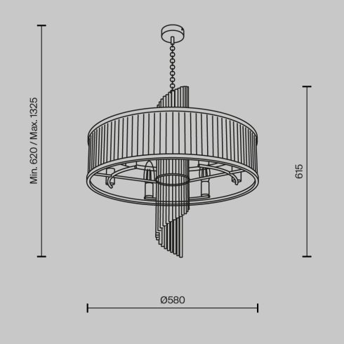 Maytoni Függeszték MOD174PL-06G FRAME