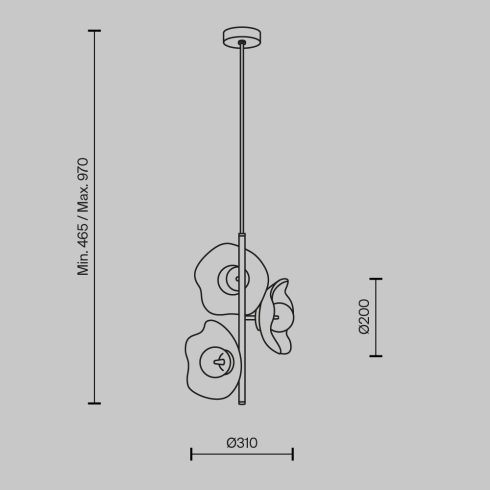 Maytoni Függeszték MOD207PL-03BS MIRACLE