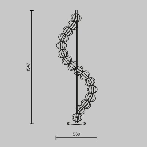 Maytoni Álló lámpa MOD216FL-L38G3K CAGE